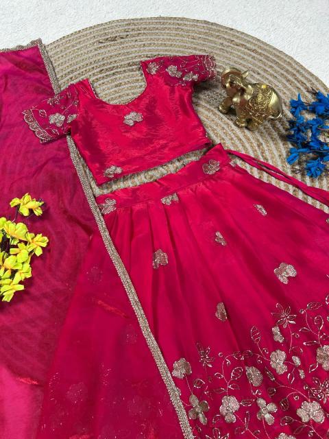 Fandy Flower Sindoor Silk red Kids clothing wholesale market in Delhi - wholesale export